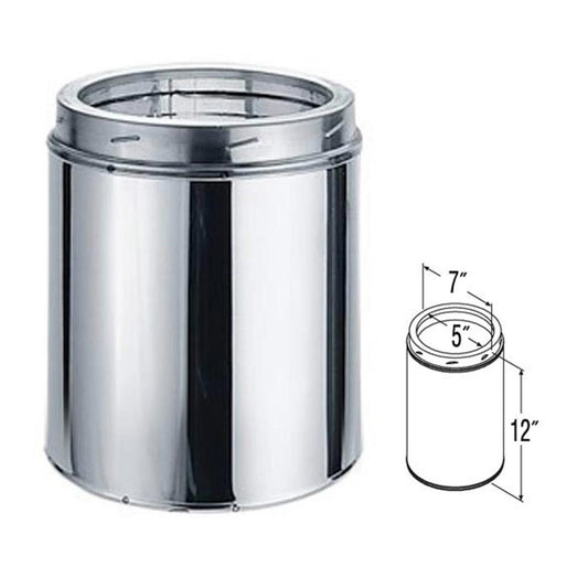 5" x 12" DuraTech Stainless Steel Chimney Pipe - 12SS