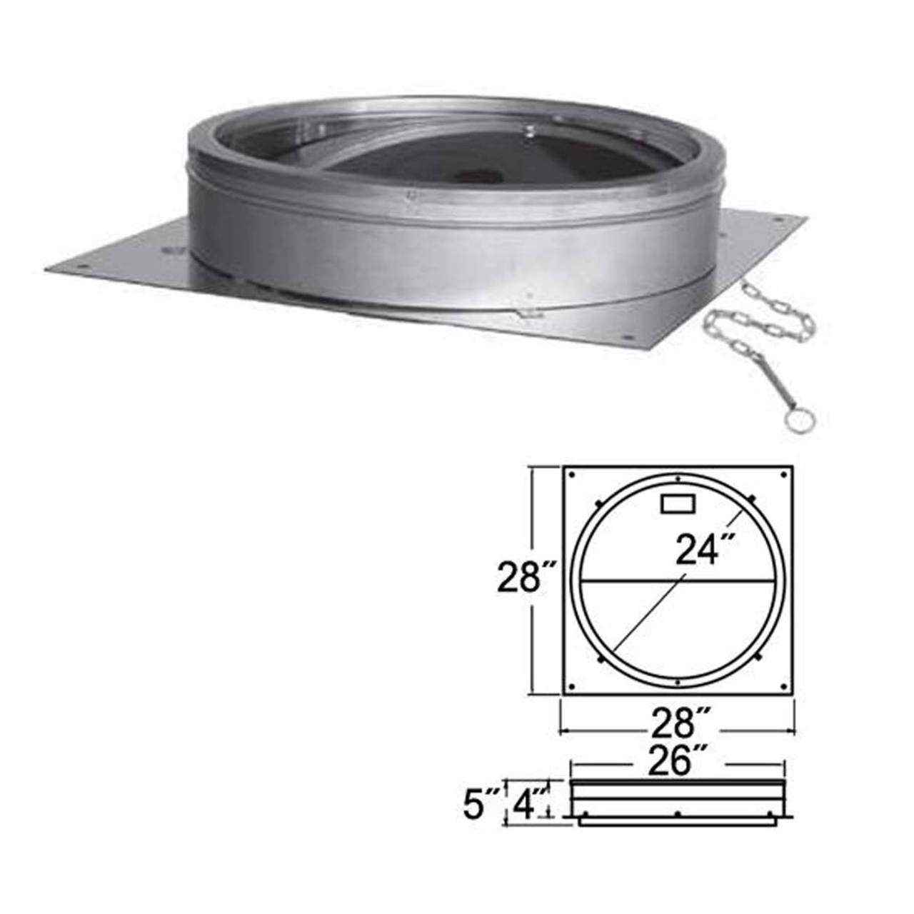 24'' DuraTech Anchor Plate with Damper - 24DT-APD