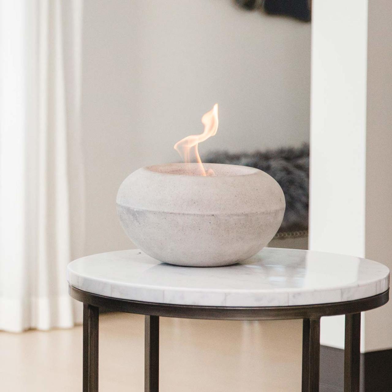 Stone Fire Bowl - Pewter