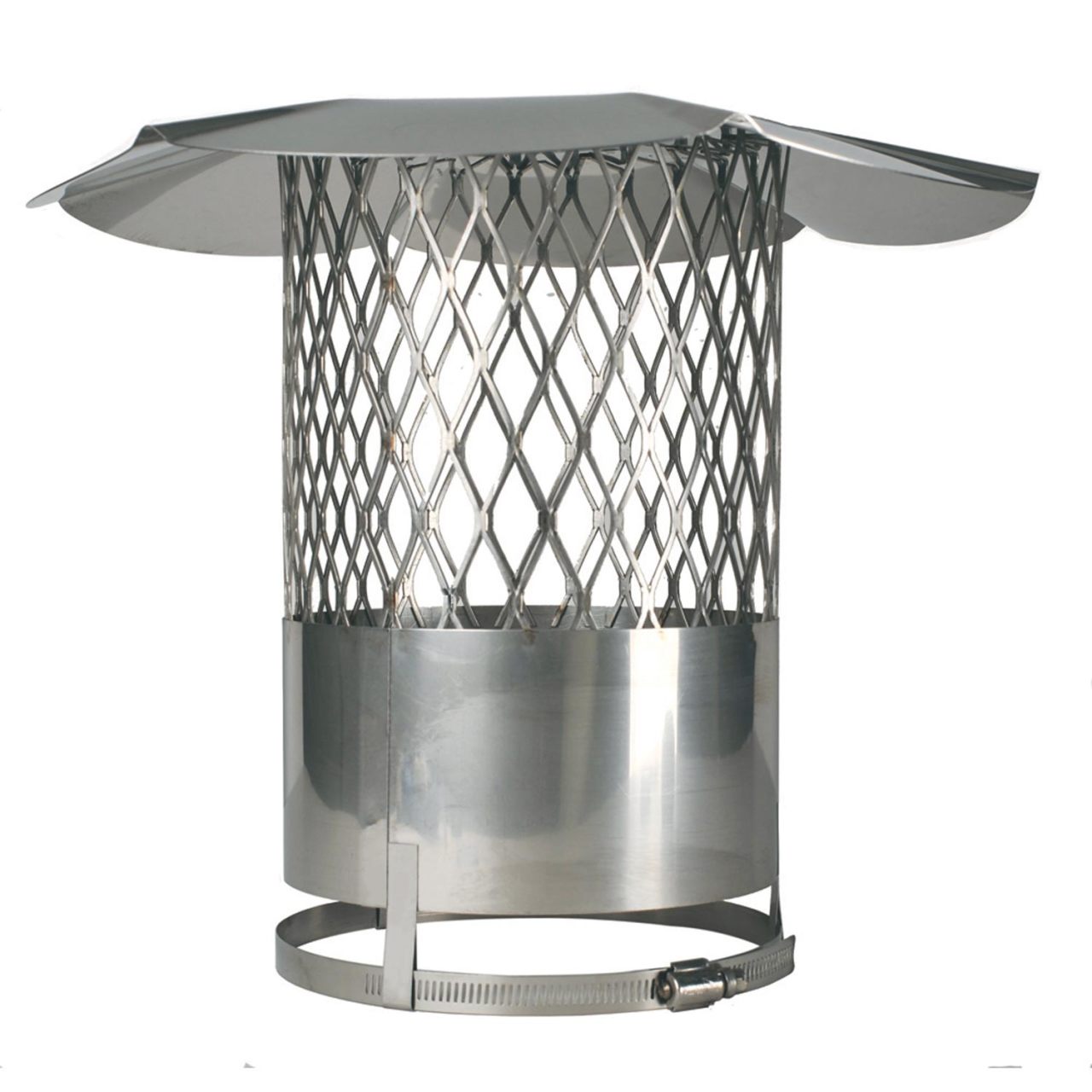 6" HomeSaver UltraPro Rain Cap for Collarplate Installations - Silver