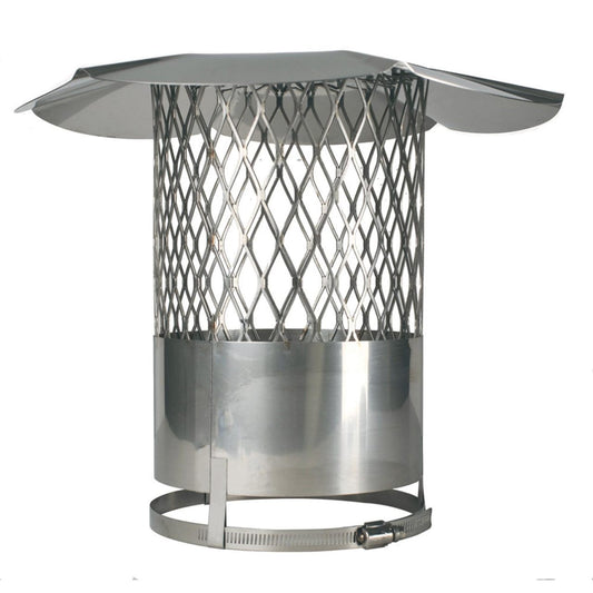 6" HomeSaver UltraPro Rain Cap for Collarplate Installations - Silver