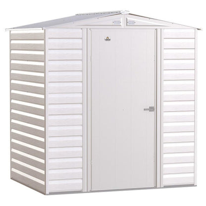 Arrow Select 6 x 5 Steel Storage Shed -  Flute Gray