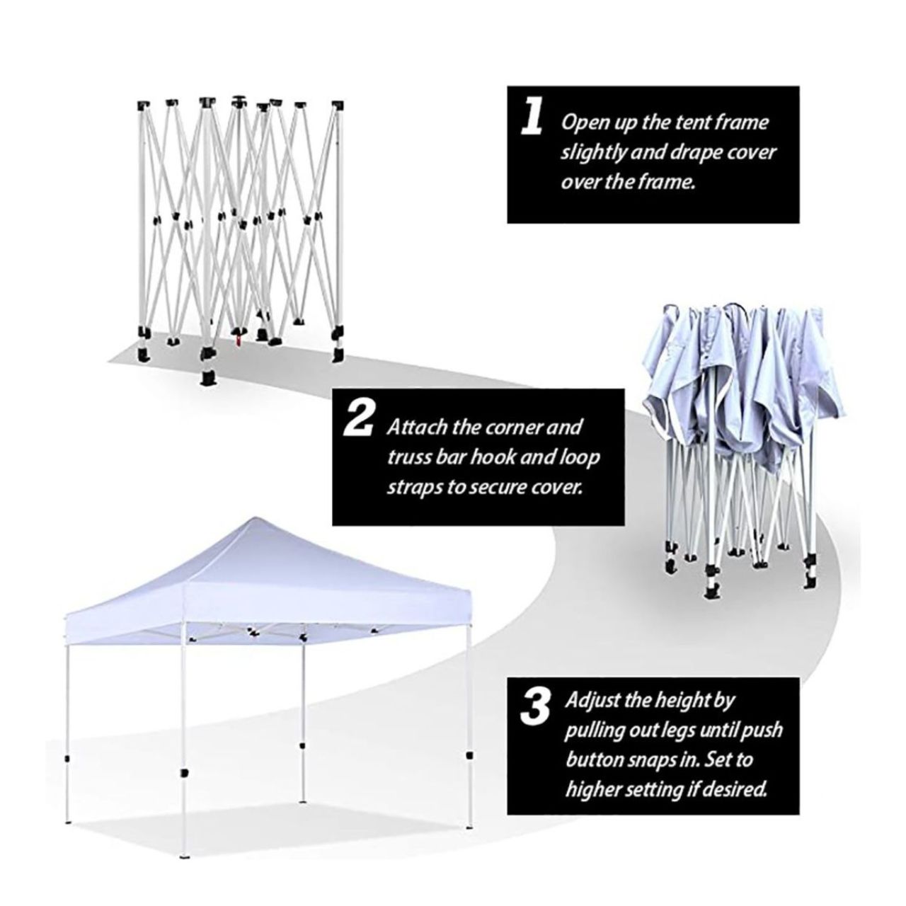 King Canopy 10' x 20' Tuff Tent Canopy - Blue