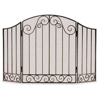 Pilgrim Vienna Three Panel Fireplace Screen - Brushed Bronze