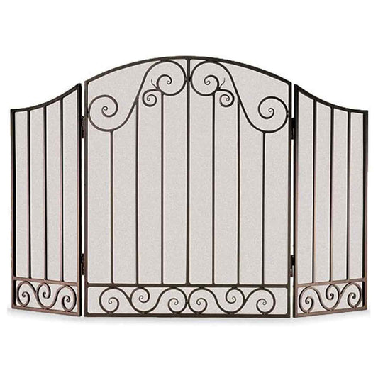 Pilgrim Vienna Three Panel Fireplace Screen - Brushed Bronze