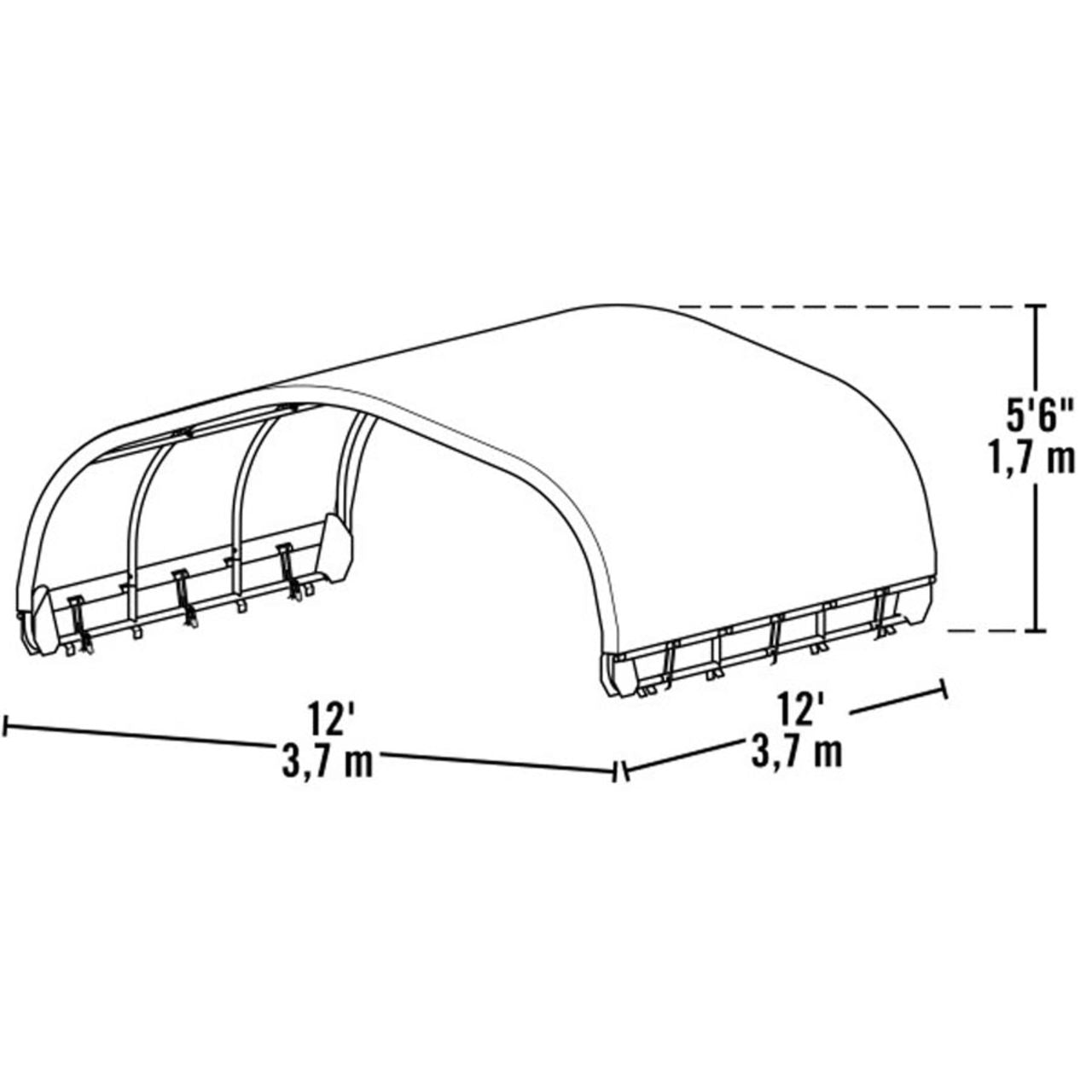 Replacement Corral 12' x 12' Shelter Cover  ONLY - Green
