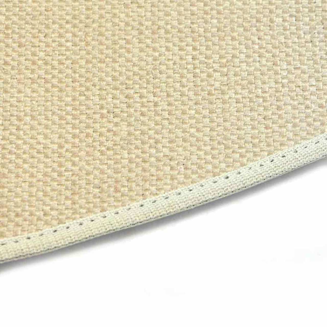 5' Half Round Tan Guardian Fireplace Rug