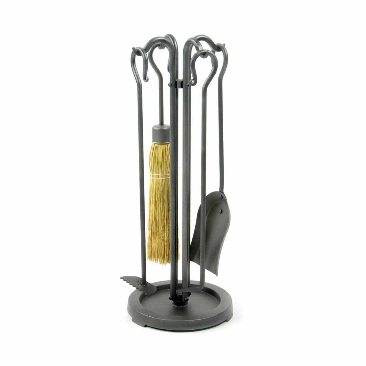 Pilgrim 5 Piece Raised Hearth Toolset - Vintage Iron