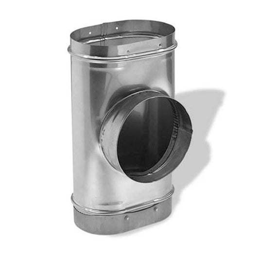 6" DuraLiner Oval Tee with Round Branch and Cap - 6DLR-OTRB