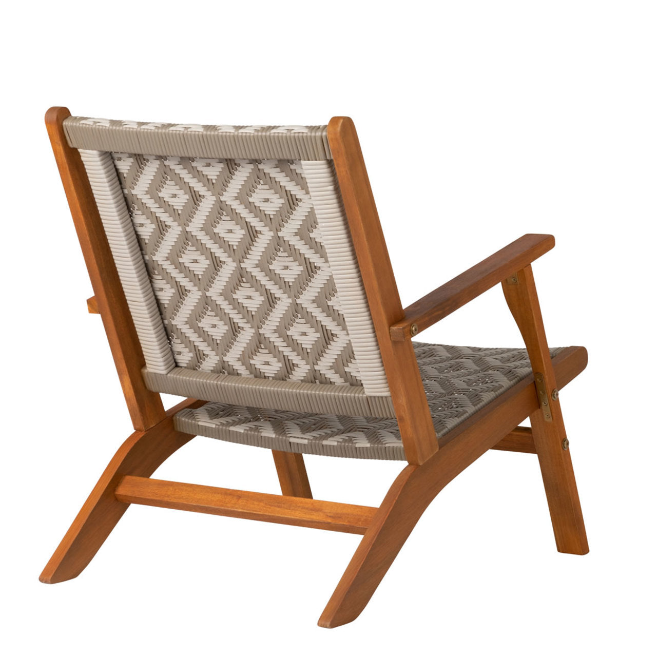 Fire Sense Vega Natural Stain Outdoor Chair in Diamond-Weave Wicker - 64158