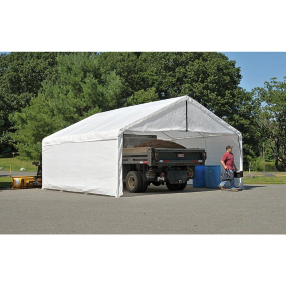 Enclosure Walls ONLY for ShelterLogic 18' Ã— 40' Canopy in White