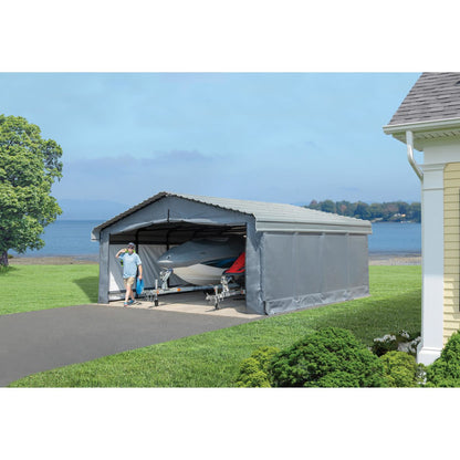 Arrow 20' x 20' Enclosure Wall Kit ONLY for Carport - Gray