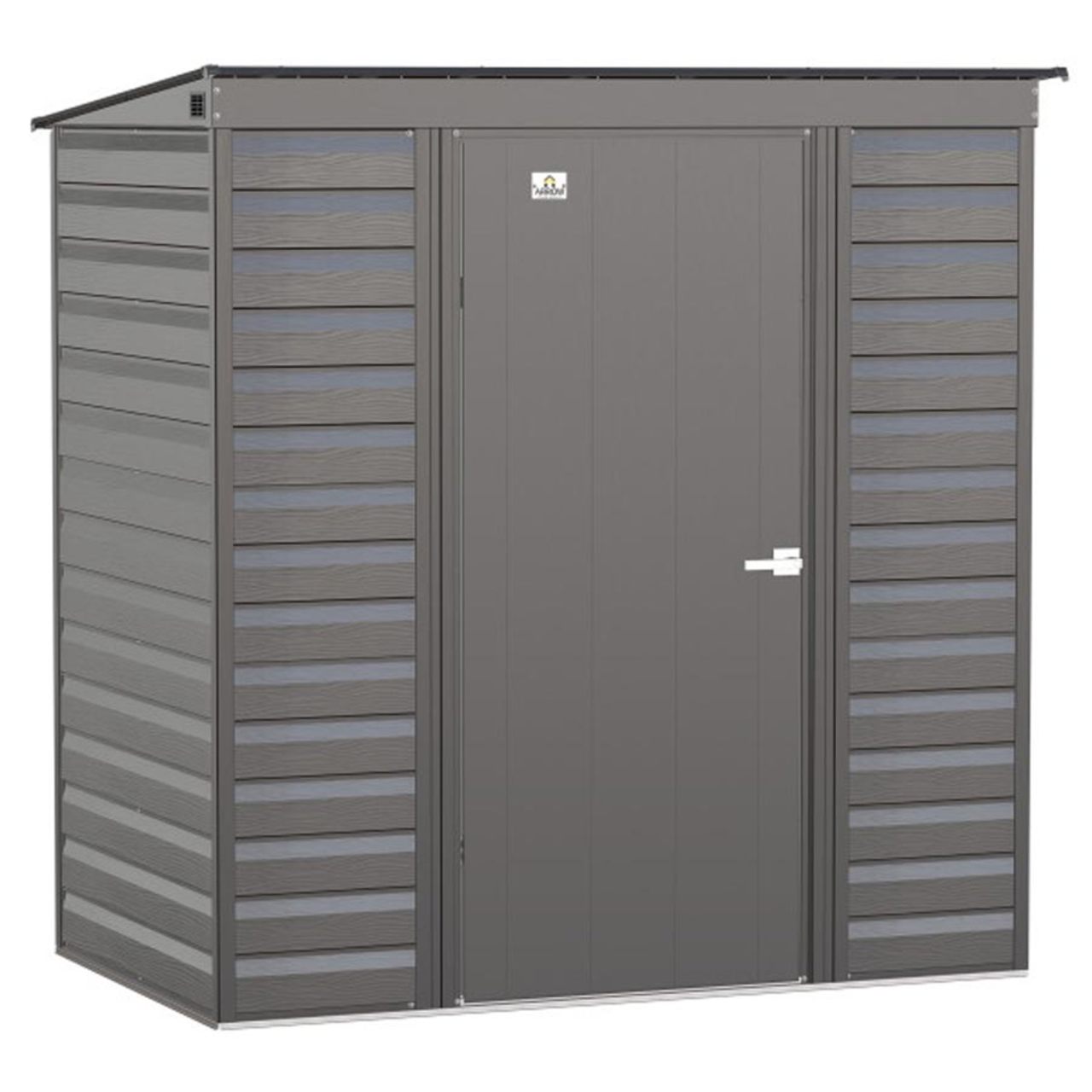 Arrow Select 6' x 4' Steel Storage Shed  -  Charcoal