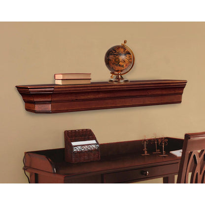 72" Lindon Fireplace Shelf by Pearl Mantels - Cherry Distressed Finish