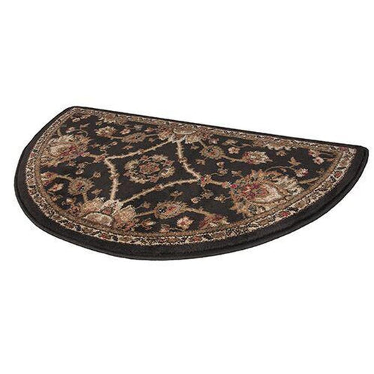 42" Half Round Regal Black Hearth Rug