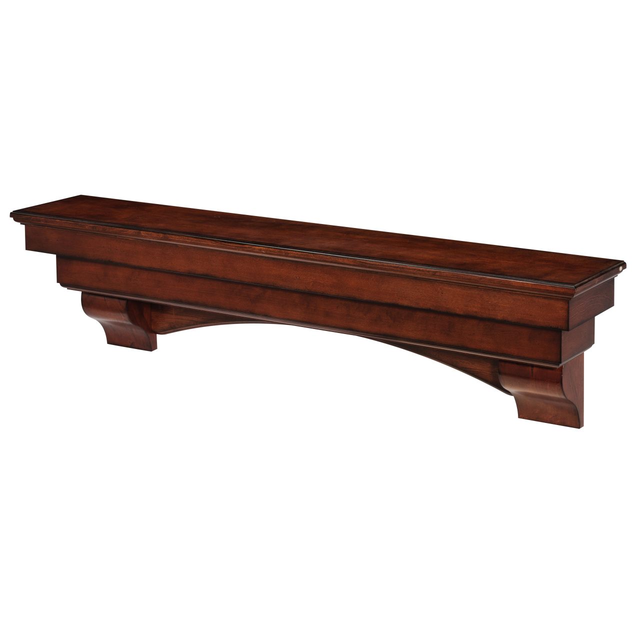 72" Auburn Distressed Cherry Finished Fireplace Shelf by Pearl Mantels