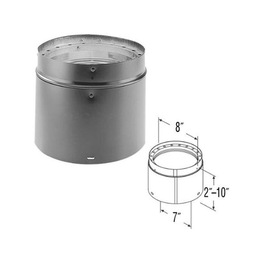 7" x 12" DVL Adjustable Black Pipe