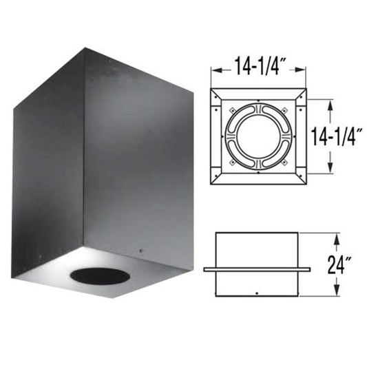 6" DuraPlus 24" Square Ceiling Support Box - 6DP-CS24