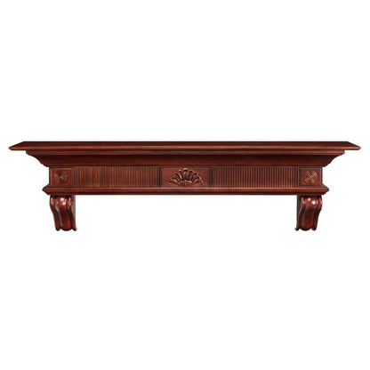 72" Devonshire Fireplace Shelf by Pearl Mantels - Cherry Distressed Finish