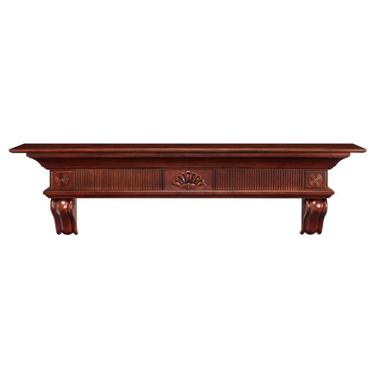 72" Devonshire Fireplace Shelf by Pearl Mantels - Cherry Distressed Finish