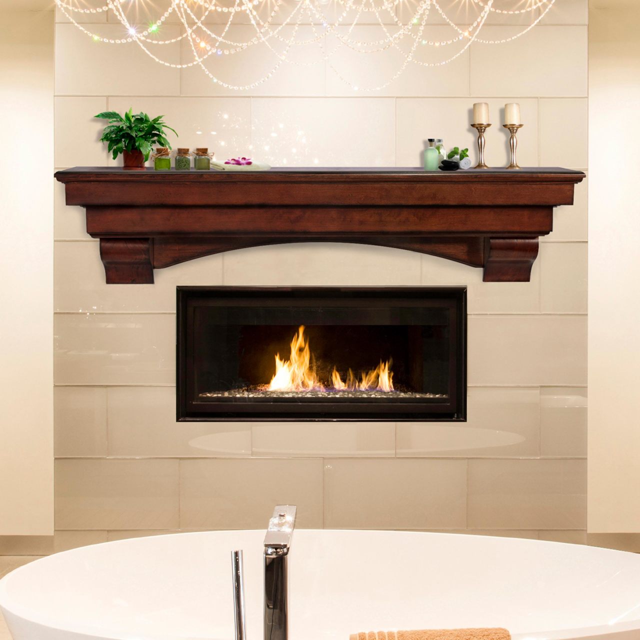 48" Auburn Fireplace Shelf by Pearl Mantels - Unfinished