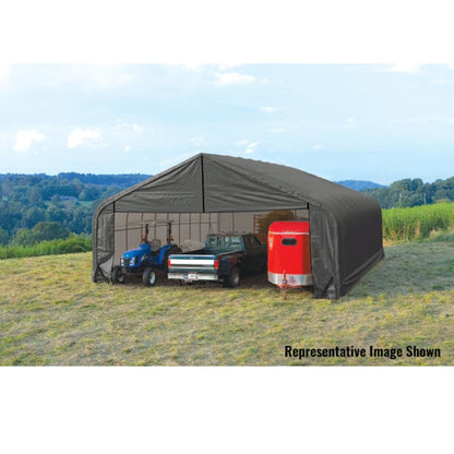 ShelterCoat 28 x 24 Garage With 15.5 Peak Roof - Gray
