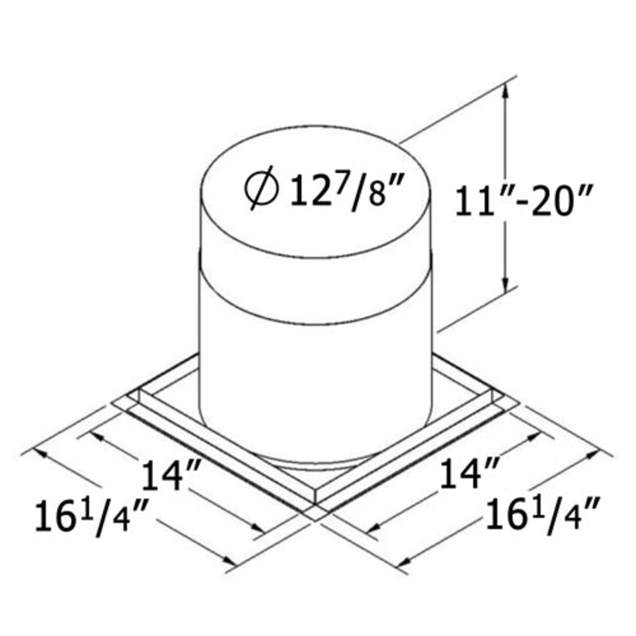 Shasta Vent 8 Inch Firestop Radiation Shield