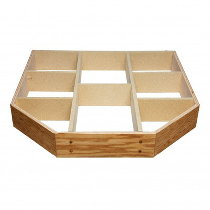 WoodEze 40" X 40"  Double Cut Oak -  5" Hearth Board Riser