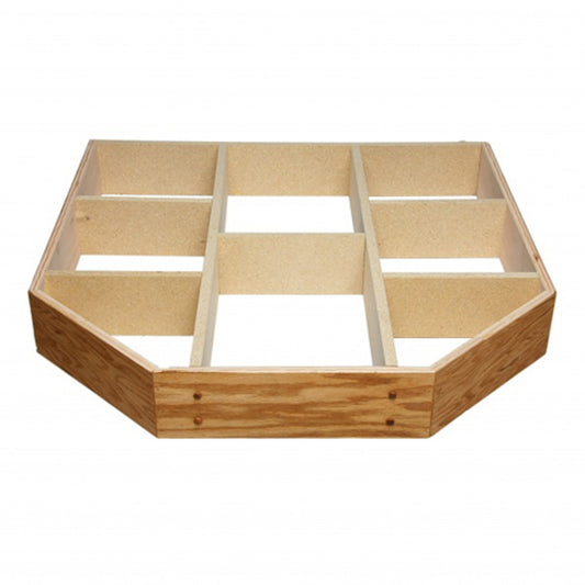 WoodEze 40" X 40"  Double Cut Oak -  5" Hearth Board Riser