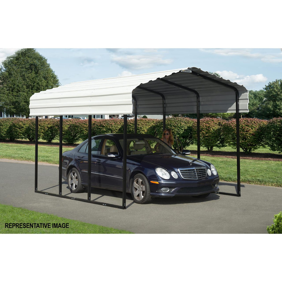 Arrow 10' x 20' x 9' Carport - Eggshell