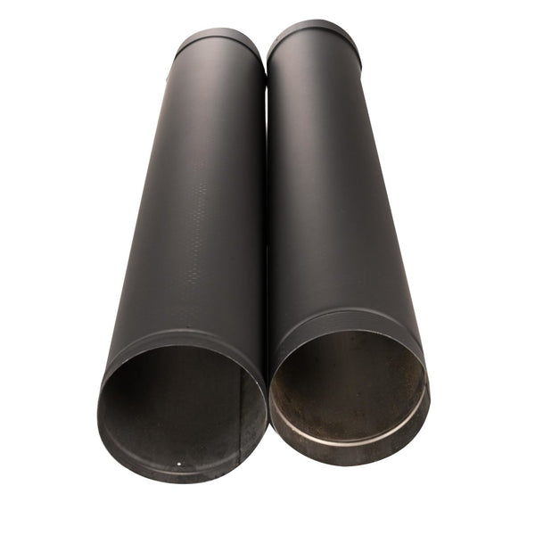 HeatFab 6'' HeatFab 38'' to 70'' Adjustable Black Stovepipe