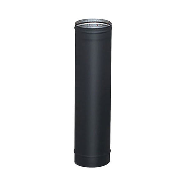 HeatFab 6'' x 36'' HeatFab Single Wall Black Stovepipe - 2607B