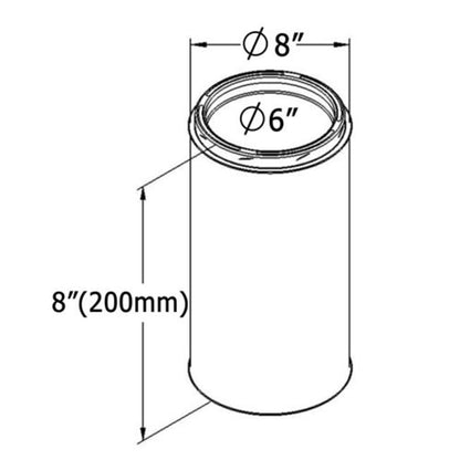 Shasta Vent 6 Inch x 8 Inch Chimney Pipe