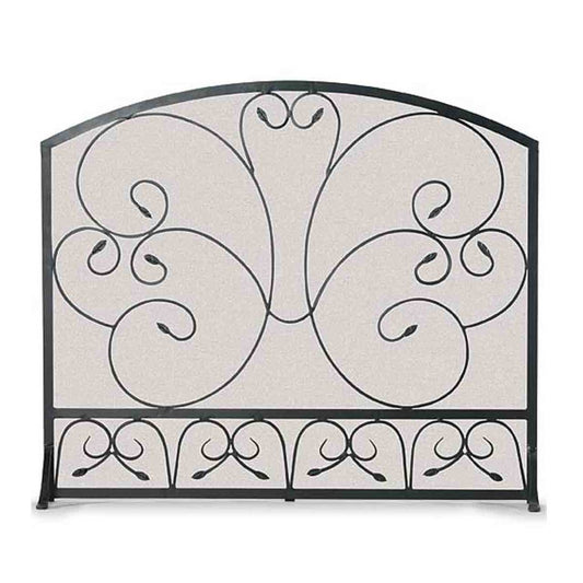 Pilgrim Country Scroll Fireplace Screen - Black