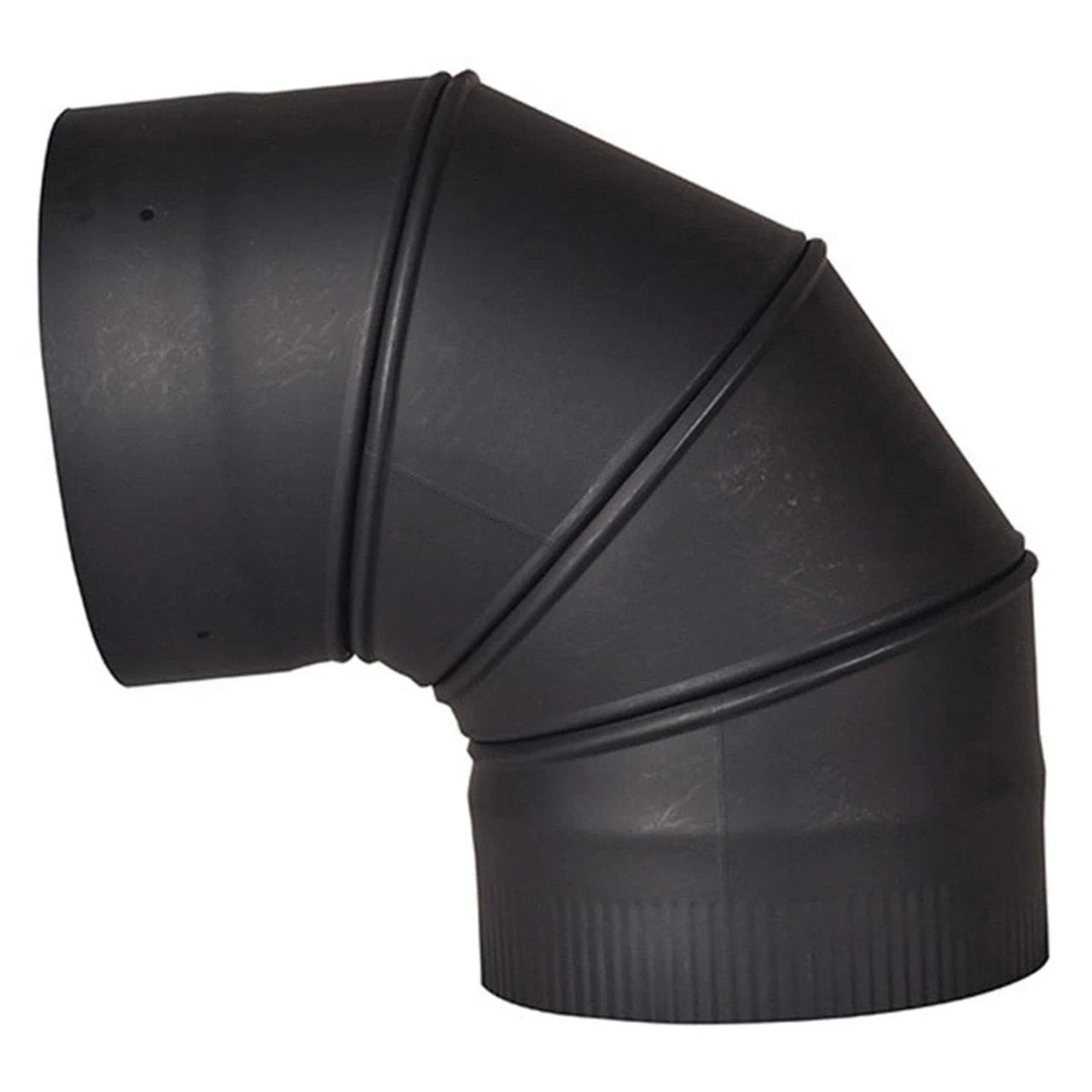 7" Ventis Single-Wall Black Stove Pipe - 90-Degree Adjustable Elbow - VSB0790A