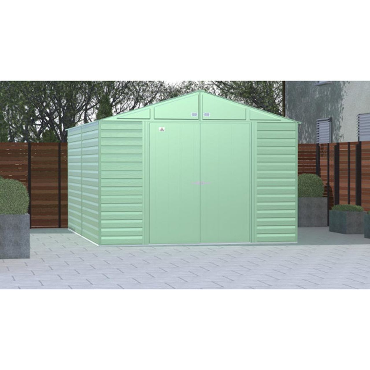 Arrow Select 10' x 14' Steel Storage Shed -  Sage Green