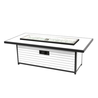 Outdoor Greatroom Kenwood and Brooks Linear Chat Height Gas Fire Pit Table
