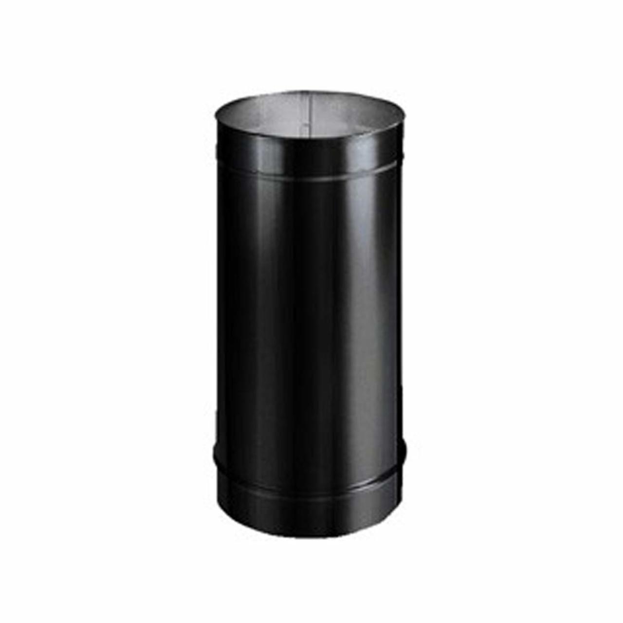 7" x 12" HeatFab Single Wall Black Stovepipe - 2702B