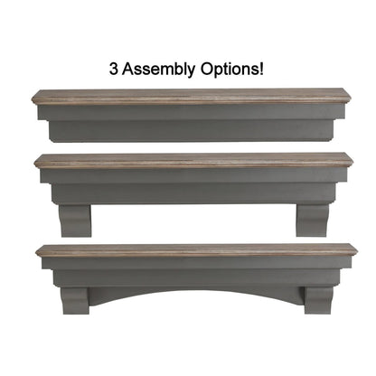 48" Hadley Fireplace Shelf by Pearl Mantels - Cottage Distressed Finish