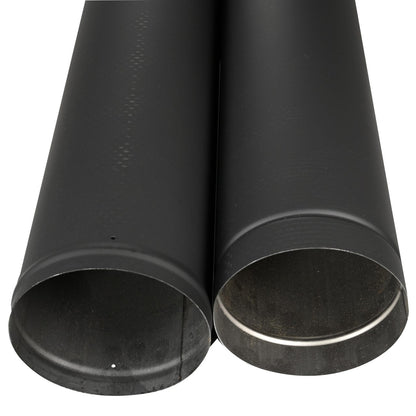 6" HeatFab 38" to 70" Adjustable Black Stovepipe - 2606B