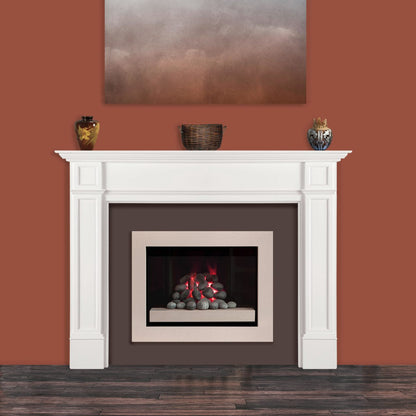 56" Marshall MDF Fireplace Mantel by Pearl Mantels - White Paint Finish