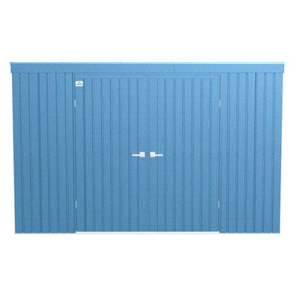 Arrow Elite Steel Storage Shed  10 x 4  Blue Gray