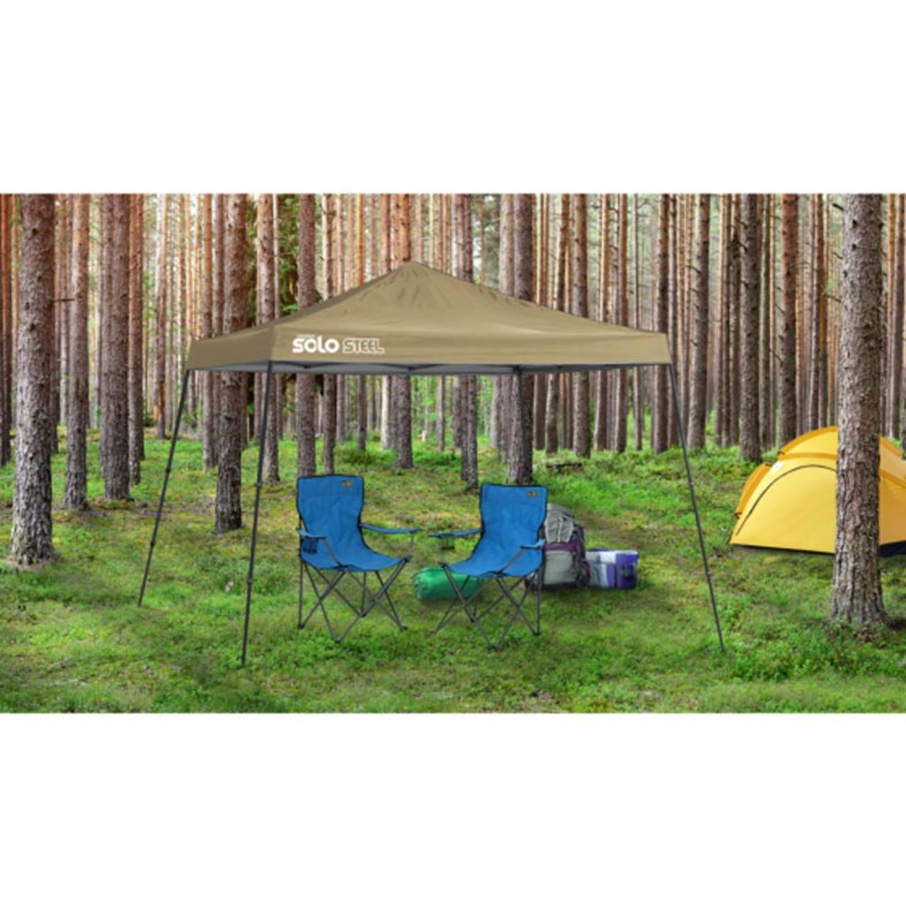 Solo Steel 90 11' x 11' Slant Leg Canopy - Khaki