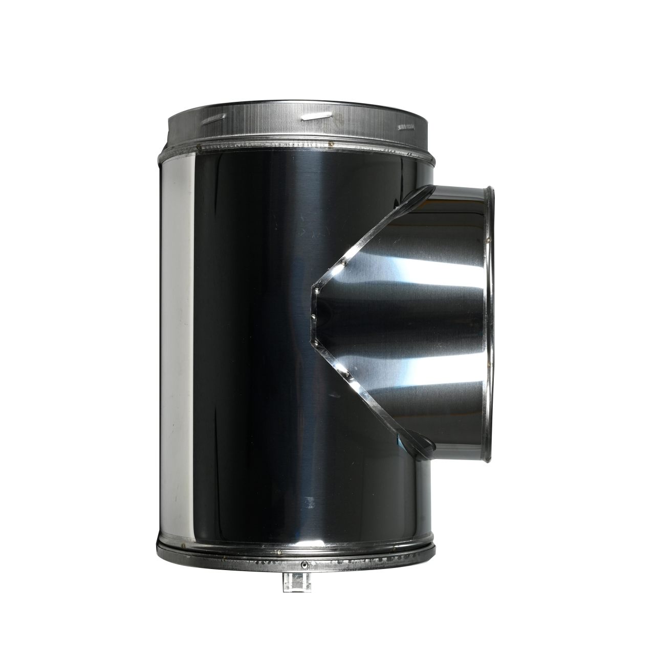 8" DuraTech Stainless Steel Standard Tee with Cap - 8DT-STSS