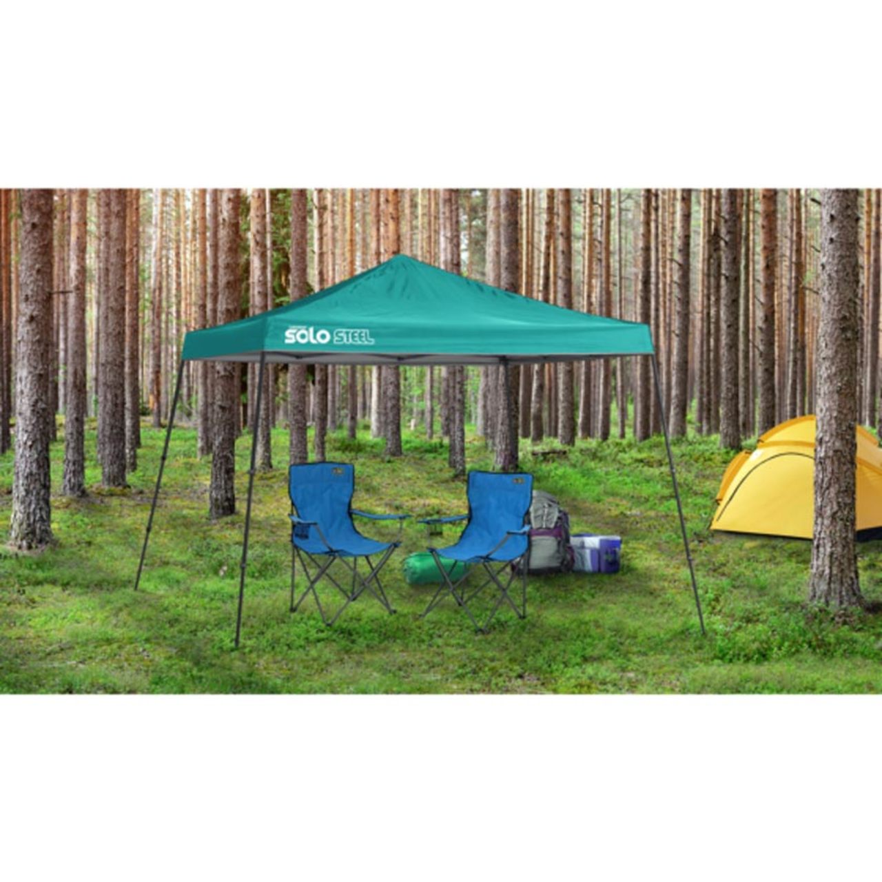 Solo Steel 90 11' x 11' Slant Leg Canopy - Turquoise