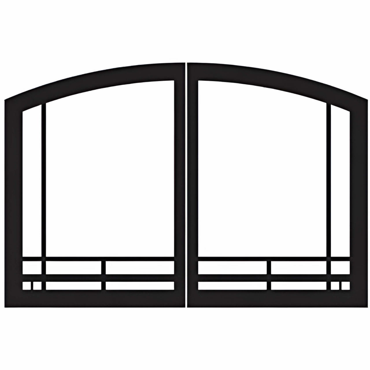 White Mountain Hearth Doors, Mission Arch, 42, Hammered Pewter VBR42SMHP