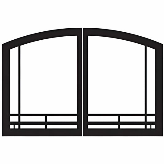 White Mountain Hearth Doors, Mission Arch, 32, Matte Black VBR32GMBL
