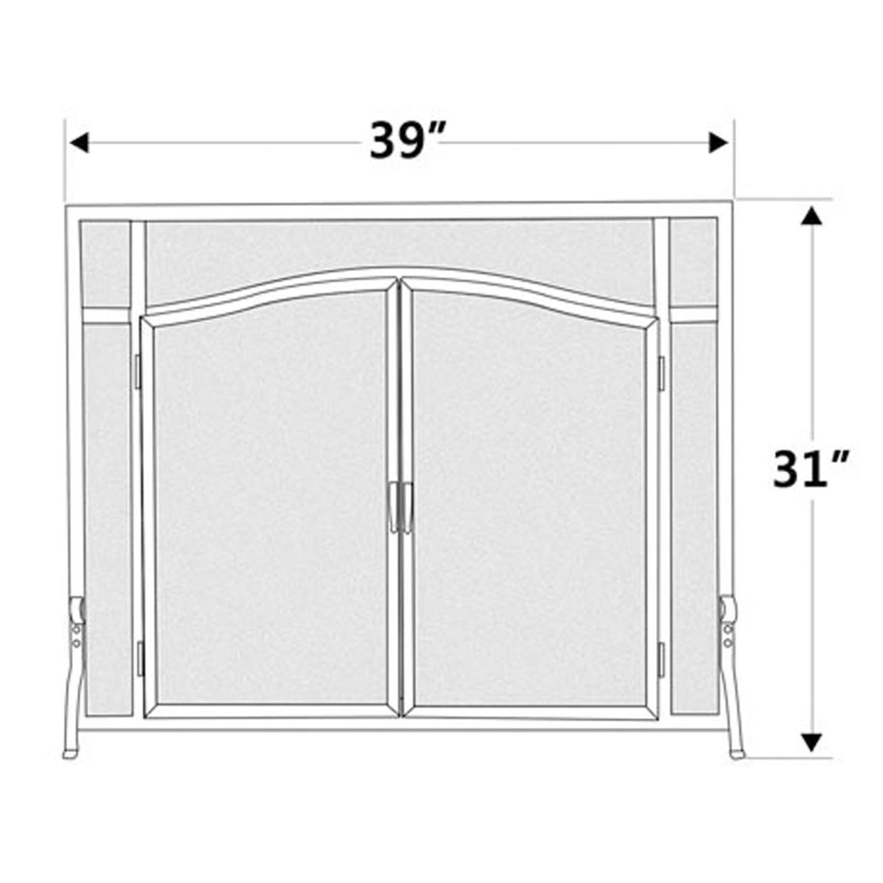 Pilgrim Forged Iron Arched Door Screen - 18438