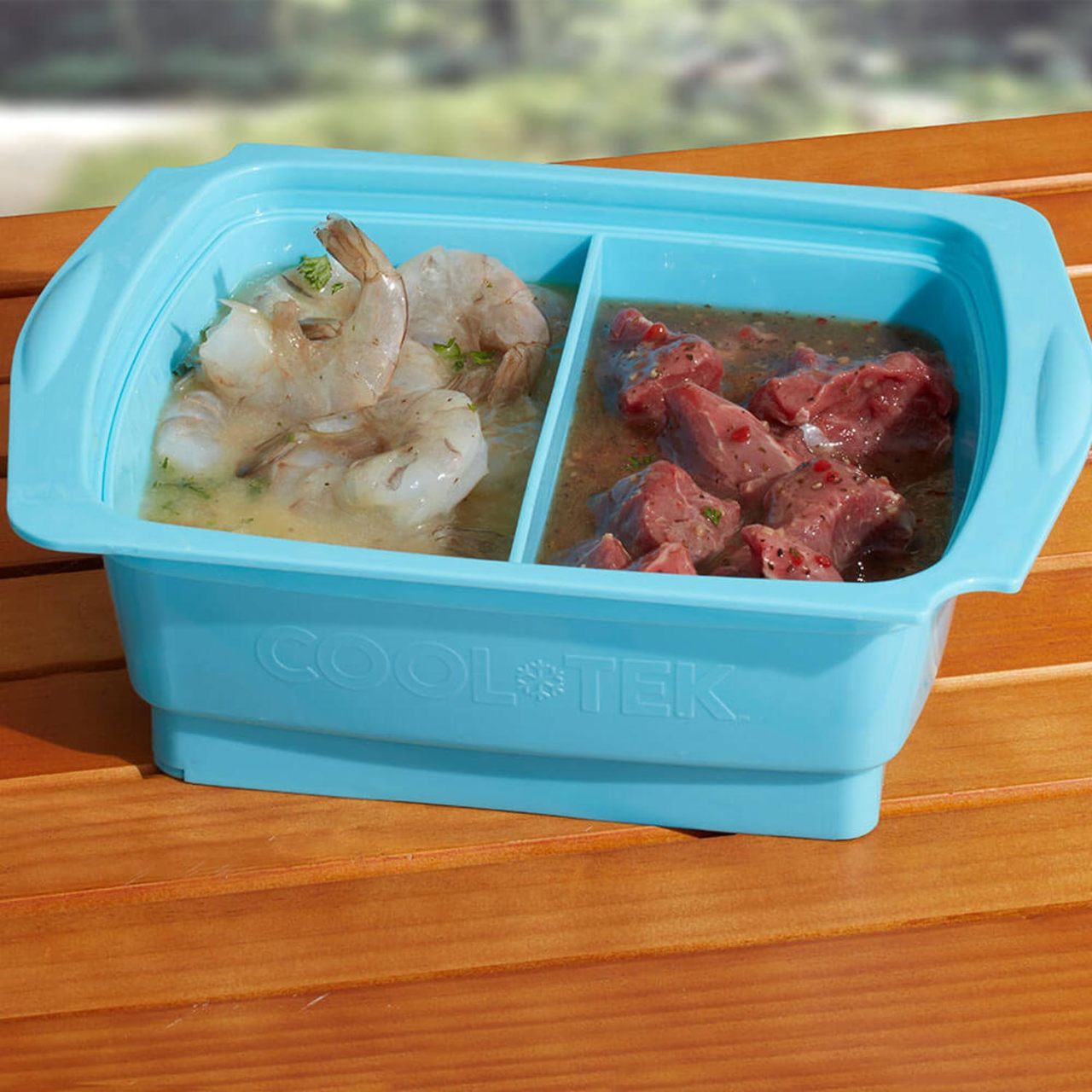 Cool-Tek Marinade / Serving Set in Blue