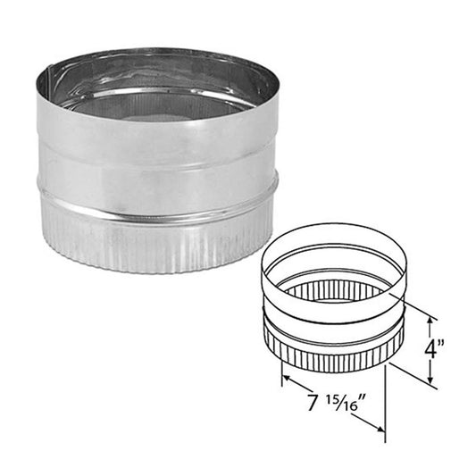 8" DuraBlack Stainless Steel Stovetop Adapter - 8DBK-ADSS